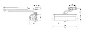 ДОВОДЧИК YALE MP522 ДОВОДЧИК ASSA ABLOY DC110