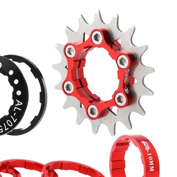 Адаптер односкоростной кассетной звездочки, фиксированная шестерня 17T, красный