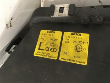 ФОНАРЬ ПЕРЕДНИЙ ЛЕВЫЙ AUDI A8 D2 94-