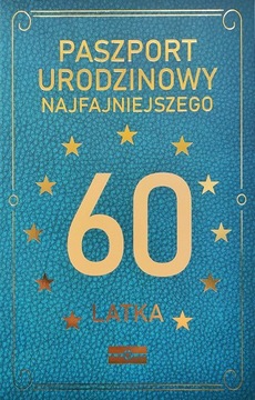 Kartka na 60 urodziny dla Mężczyzny Paszport JCX41