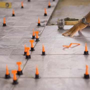 СИСТЕМА ВЫРАВНИВАНИЯ ПЛИТКИ ЗАЖИМЫ КЛИНЬИ КРОНШТЕЙНЫ НАБОР 100 шт.