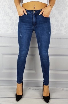 Dopasowane # Damskie Spodnie # Jeans # PUSH-UP #