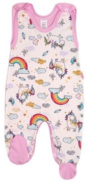 ŚPIOCHY śpioszki ROZPINANE JEDNOROŻCE 80 KLEKLE