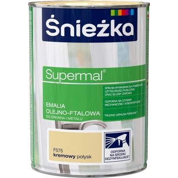 Emalia Olejno-Ftalowa Do Drewna Śnieżka Kremowy Połysk 0,8 l