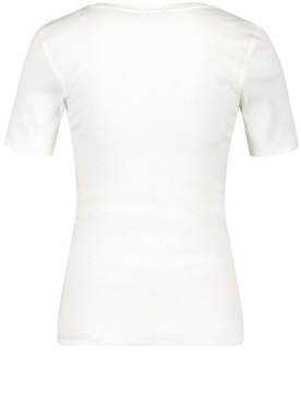 Biały T-shirt Prążkowany Gerry Weber R.44