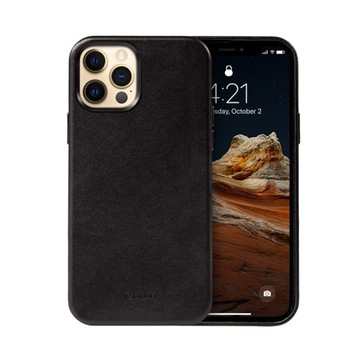 Crong Essential Cover - чехол из экокожи для iPhone 12 Pro Max (черный)