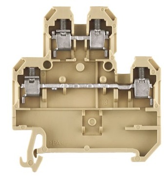 ZŁĄCZKA ŚRUBOWA PRZELOTOWA NA SZYNĘ 2-PIĘTROWA 4mm DK 4Q/35 0590160000