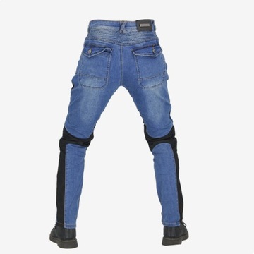 SPODNIE MOTOCYKLOWE BOJÓWKI MĘSKIE JEANSY
