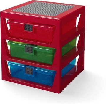 LEGO Classic 40950001 Книжный шкаф LEGO с ящиками — красный