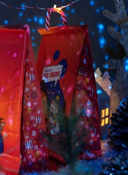 РОЖДЕСТВЕНСКИЕ подарочные блок-пакеты, по 10 штук в ПОДАРОК, бумажные пакеты