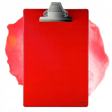CLIPBOARD PODKŁADKA CZERWONA Z KLIPEM NA DOKUMENTY