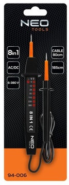 NEO TOOLS WIELOFUNKCYJNY TESTER NAPIĘCIA 8 W 1 AC/DC 6-380V 94-006