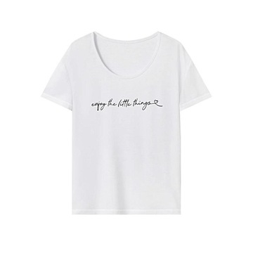 T-shirt damski T-shirt z okrągłym dekoltem Modne, codzienne, letnie topy Podstawowa koszulka dla M