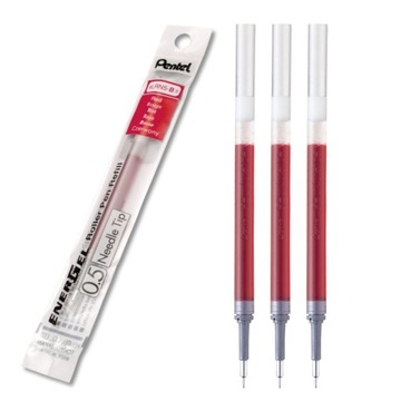 WKŁAD LRN5 do pióra PENTEL EnerGel czerwony 3szt