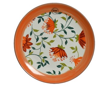 Talerz Porcelana Obiadowy Pomarańczowy Ø 26,8