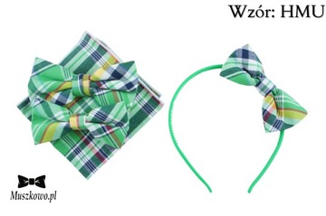 Szelki i muszki tata i syn W KRATKĘ RETRO FOLKOWY STYL WIOSENNY ZIELONY