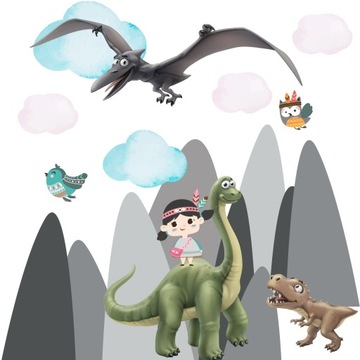 naklejki naklejka dla dzieci na ścianę dino 160