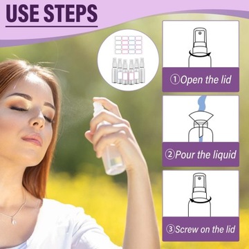 6 50 ml butelki z rozpylaczem z drobną mgiełką