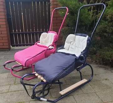 ЭВО САНКИ + ПУШЕР + ТЕПЛЫЙ СПАЛЬНИК + ПОДНОЖКИ