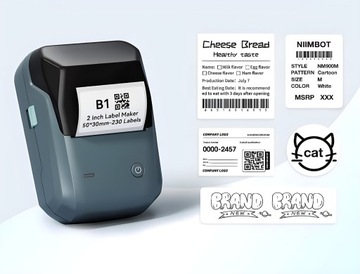 Мини-принтер этикеток NIMBOT B1 Bluetooth 20–50 мм + лента, iOS Android