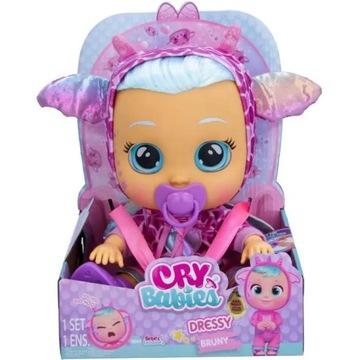 LALKA Cry Babies Interaktywna TM Toys Dressy Fantasy 30 cm BRUNY Akcesoria