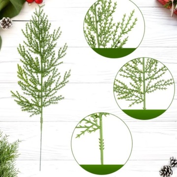 GAŁĄZKA ASPARAGUS DO STROIKA REALISTYCZNA CHOINKA SZTUCZNA DEKORACJA 3 SZT