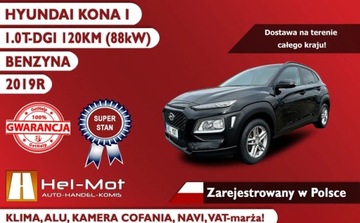 Hyundai Kona I Crossover 1.0 T-GDI 120KM 2019 Hyundai Kona 2019R, Klima, Alu, Zarejestrowany w Polsce Benzyna 120KM, zdjęcie 2