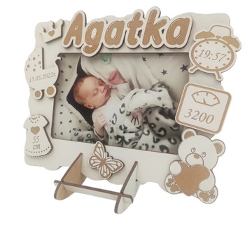 ramka na zdjęcie, prezent metryczka 3D
