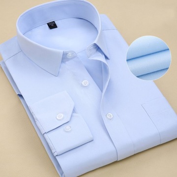Slim Fit Mens Business Casual Long Sleeved Shirt C