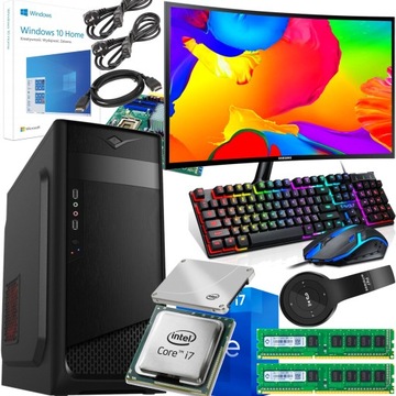 МОЩНЫЙ КОМПЬЮТЕР CORE I7 4X 3,9 ГГц 16 ГБ WIN10 НАБОР