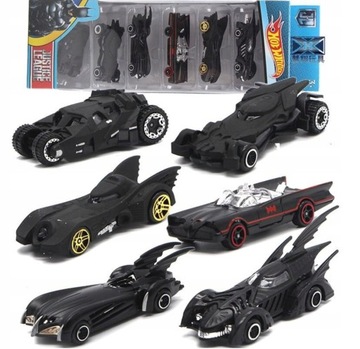 6 PC Hot Wheels Cars Batman Batmobile Die-Cast Toy