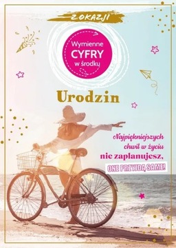 Kartka urodzinowa dla Koleżanki z cyfrą lat GM936