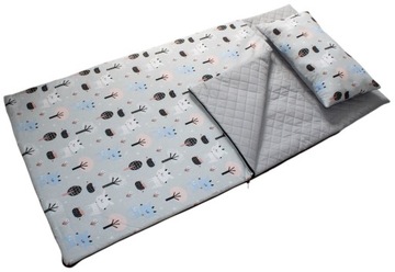 Śpiworek przedszkolaka 70x140 pościel w jelonki + gratisy FOREST