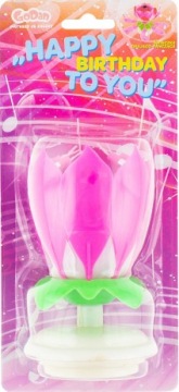 ŚWIECZKA URODZINOWA GRAJĄCA TAŃCZĄCA RÓŻOWA tort