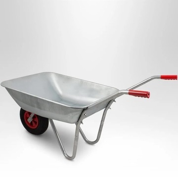 ЛЕГКАЯ САДОВАЯ МЕТАЛЛИЧЕСКАЯ ТАЧКА, ОЦИНКОВАННАЯ, МЕТАЛЛИЧЕСКОЕ КОЛЕСО 80/120 Л