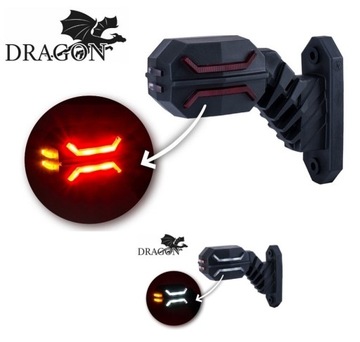 LAMPA OBRYSOWA NA WYSIĘGNIKU ŚREDNIM DRAGON KPL