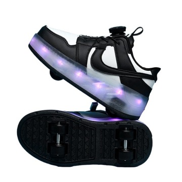 SWIECACE BUTOROLKI BUTY Z ROLKAMI LED ROLKI WROTKI