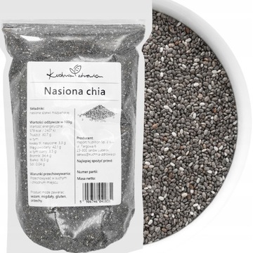 Nasiona Chia Szałwia Hiszpańska KUCHNIA ZDROWIA 1000g 1 kg