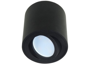 Lampa sufitowa TUBA FEBE Regulowana CZARNA mat 1xGU10 LED Okrągła 80x84mm