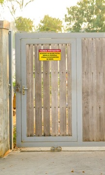 ТАРЕЛКА ВНИМАНИЕ BAD DOG DIBOND АЛЮМИНИЯ 13x26 см