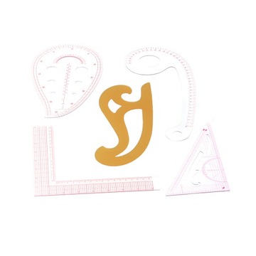 Кривая линейка, набор из 5 предметов, набор режущих линеек для