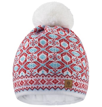 Zimowa CZAPKA CIEPŁA Pompon Polar Woolk Bergen