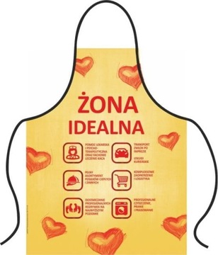 PIĘKNY! Prezent na Święta dla Żony, Fartuszek CECHY IDEAŁU ŻONY dla Niej