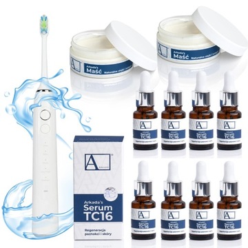 10x ARKADA SERUM TC16 kolagenowe + MAŚĆ DO STÓP + SZCZOTECZKA ELEKTRYCZNA