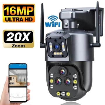 ZEWNĘTRZNA INTELIGENTNA KAMERA IP 8K 16MP 20X