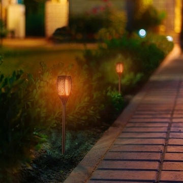 СОЛНЕЧНАЯ СВЕТОДИОДНАЯ ЛАМПА ФАКЕЛ С ЭФФЕКТОМ ПЛАМЕНИ ОГОНЯ x4