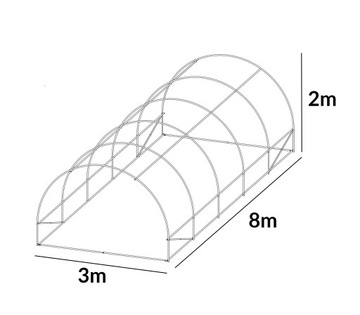 Туннель из фольги 3x8 м + 34-точечная ирригационная система