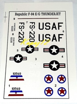 Модель самолета REPUBLIC F48 E/G THUNDERJET НАБОР: ГРУНТОВКА, КРАСКА + ЛАК