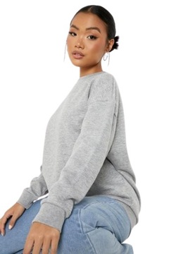 Boohoo szara bluza oversize Petite defekt L