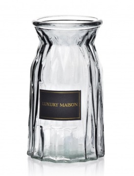 WAZON SZKLANY tulipan glamour 18cm złoty 6006